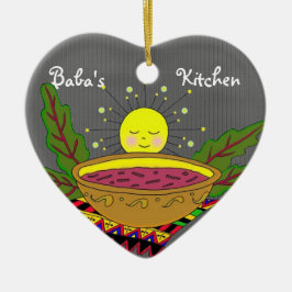 Adorno De Cerámica Poder del Borshch para la cocina del bizcocho