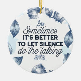 Adorno De Cerámica Poder del silencio - Cita Inspiradora