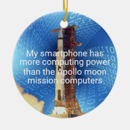 Adorno De Cerámica Poder informático Apolo 11