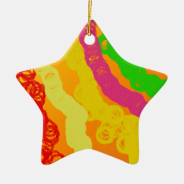 Adorno De Cerámica poderoso naranja (Frente)