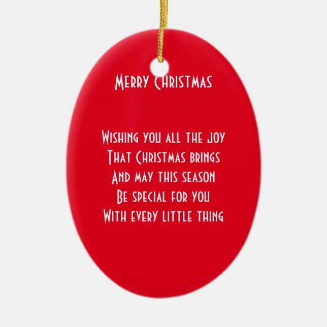 Adorno De Cerámica Poema (Frente)