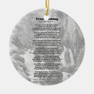 Adorno De Cerámica Poema de la pesca de la trucha