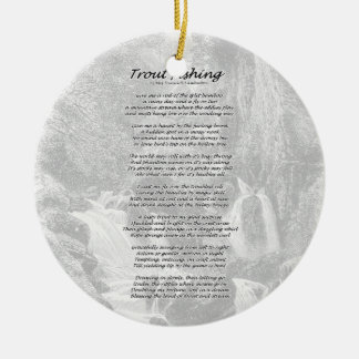 Adorno De Cerámica Poema de pesca de trucha