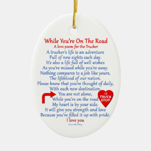 Adorno De Cerámica Poema del amor del camionero