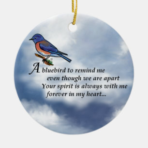Adorno De Cerámica Poema del monumento del Bluebird