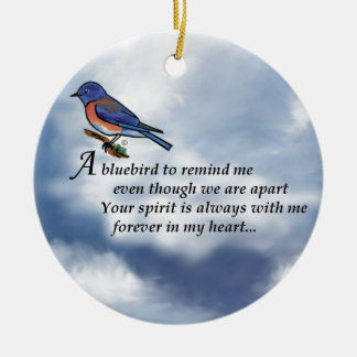 Adorno De Cerámica Poema del monumento del Bluebird