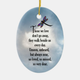 Adorno De Cerámica Poema "tan amado" de la libélula