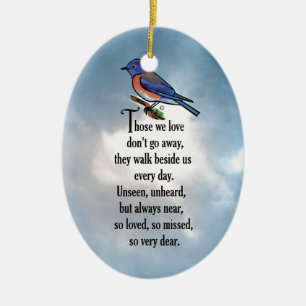 Adorno De Cerámica Poema "tan amado" del Bluebird