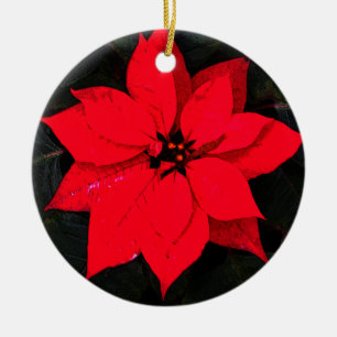 Adorno De Cerámica Poinsettia 6078