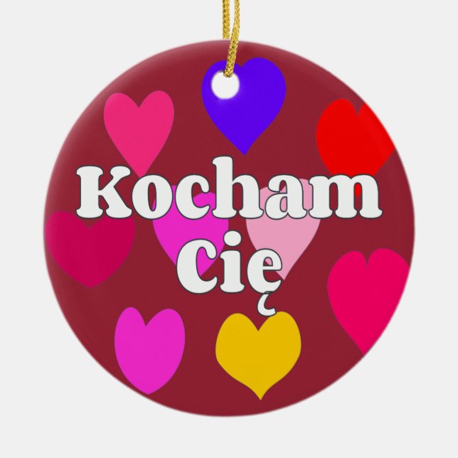 Adorno De Cerámica Polaco - Te amo (Frente)