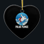 Adorno De Cerámica Polar Plunge Ice Jump Polar Bear Winter Swim<br><div class="desc">Polar Plunge Ice Jump Polar Bear Winter Swim</div>