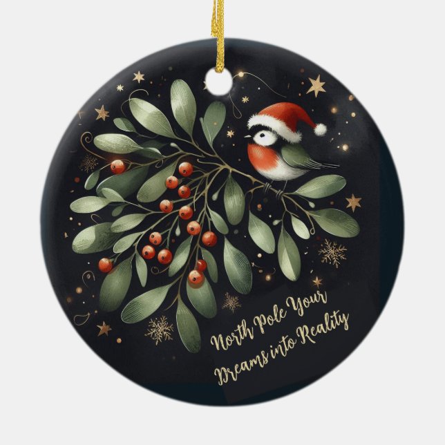 Adorno De Cerámica Pole al Norte tus sueños en realidad (Atrás)