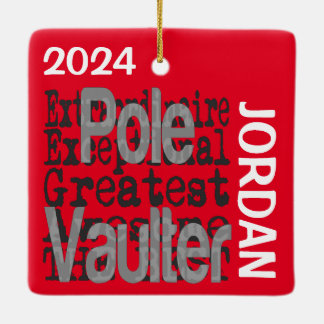 Adorno De Cerámica Pole Vaulter Extraordinaire PERSONALIZADO