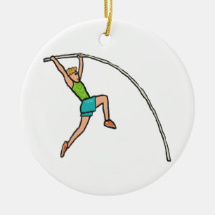 Adorno De Cerámica Pole Vaulting