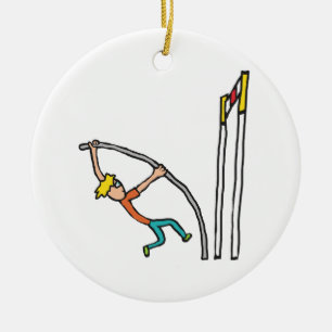 Adorno De Cerámica Pole Vaulting