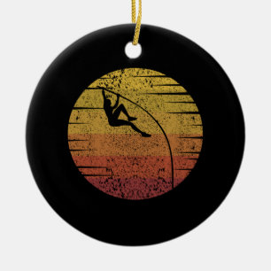 Adorno De Cerámica Pole Vaulting Retro