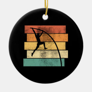Adorno De Cerámica Pole Vaulting Retro