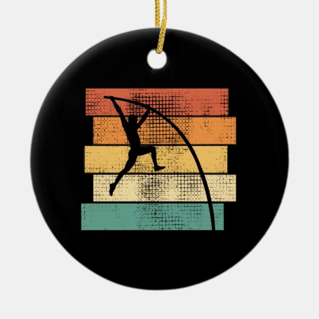 Adorno De Cerámica Pole Vaulting Retro (Frente)