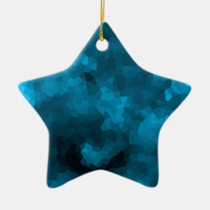 Adorno De Cerámica Polígono azul