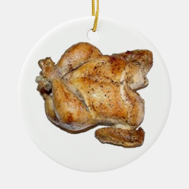Adorno De Cerámica Pollo asado entero (Frente)