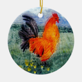 Adorno De Cerámica Pollo de arte de gallo