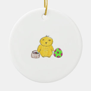 Adorno De Cerámica Pollo de Pascua