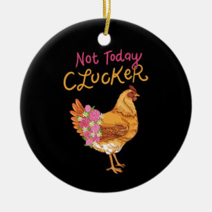 Adorno De Cerámica Pollo divertido