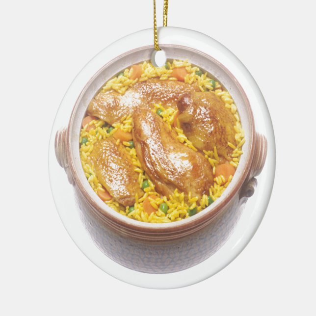 Adorno De Cerámica Pollo y arroz (Izquierda)