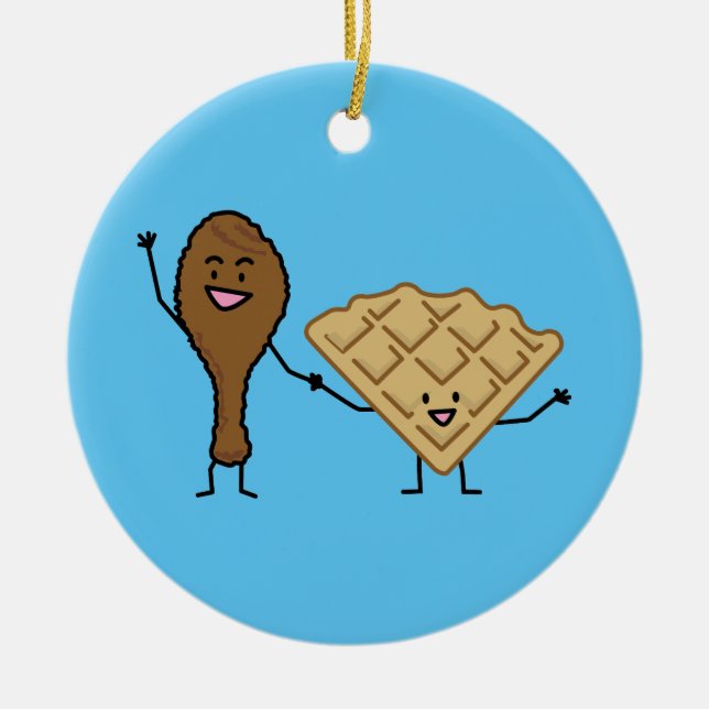 Adorno De Cerámica Pollo y galletas americanos y el cocinar (Frente)