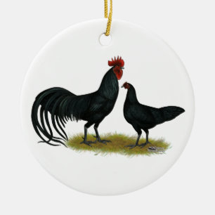 Adorno De Cerámica Pollos de cultivo Tomeru Long