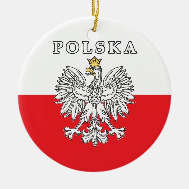 Adorno De Cerámica Polska con águila polaca (Frente)