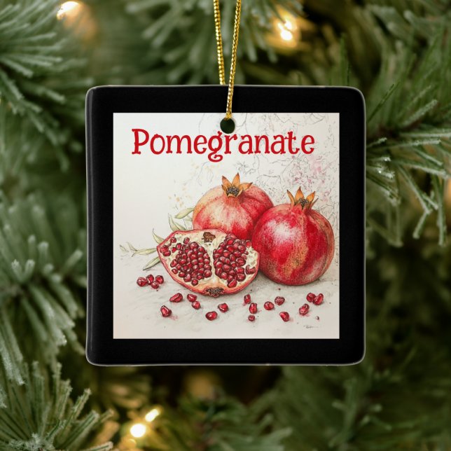 Adorno De Cerámica Pomegranate Ceramic Ornament (Árbol)