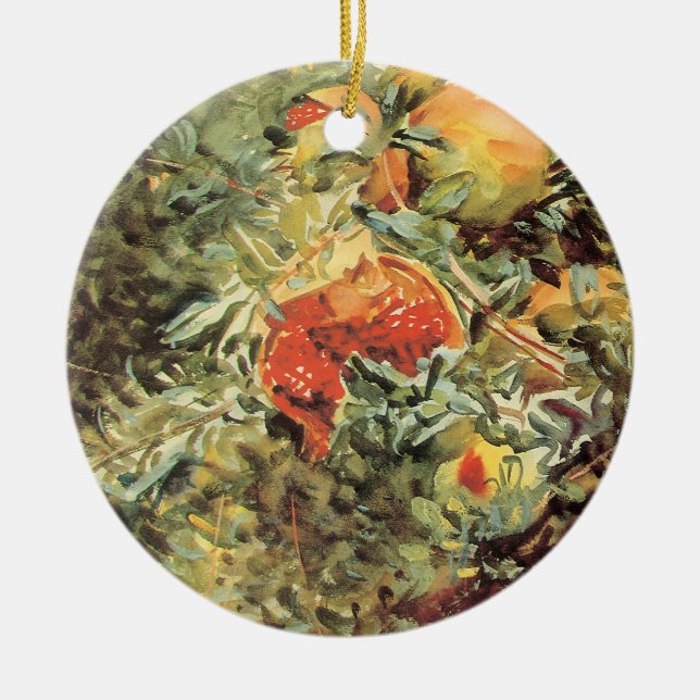 Adorno De Cerámica Pomegranates II de John Singer Sargent (Frente)