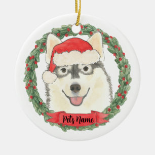 Adorno De Cerámica Pomsky personalizado