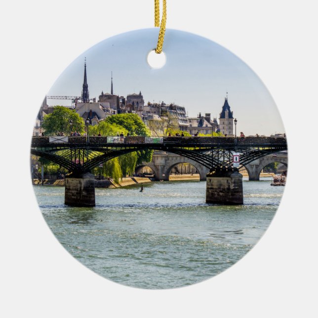 Adorno De Cerámica Pont des Arts en París, Francia (Frente)