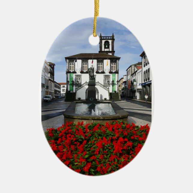 Adorno De Cerámica Ponta Delgada - Azores (Frente)