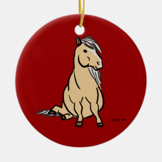 Adorno De Cerámica Pony de Palomino