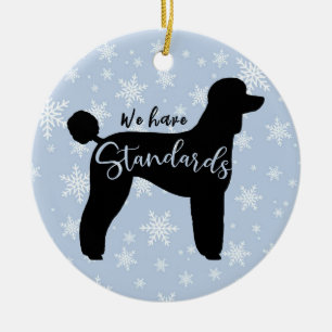 Adorno De Cerámica Poodle Estándar Tenemos Silhouette de Perro Normal