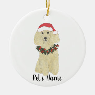 Adorno De Cerámica Poodle personalizado (Blonde Golden Tan)