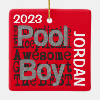 Adorno De Cerámica Pool Boy Extraordinaire