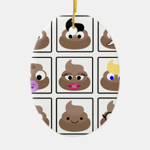 Adorno De Cerámica Poop Many Faces