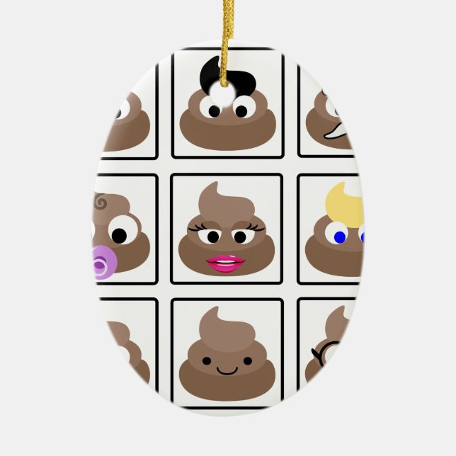 Adorno De Cerámica Poop Many Faces (Frente)