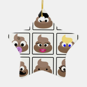 Adorno De Cerámica Poop Many Faces