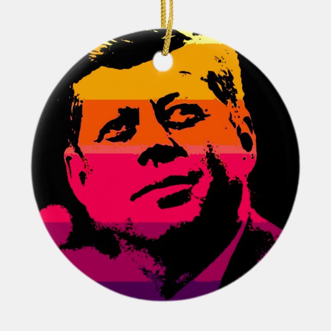 Adorno De Cerámica Pop Art Jack JFK John F. Kennedy (Frente)