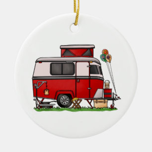 Adorno De Cerámica Pop Top Camper   Remolque de lágrimas   Camper Va