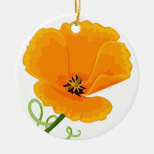 Adorno De Cerámica Poppy de California