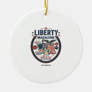 Adorno De Cerámica Popsicle Patriótico de la Libertad Helado Patrióti