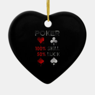 Adorno De Cerámica Póquer divertido   Poker 100% Habilidad Y 50% Suer
