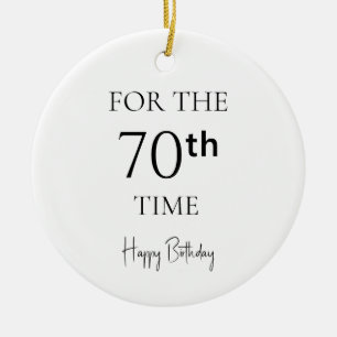 Adorno De Cerámica Por 70.ª Vez Feliz Cumpleaños
