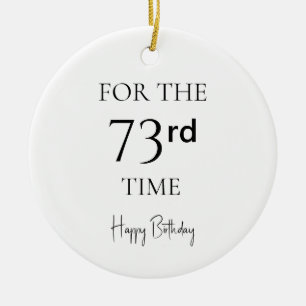 Adorno De Cerámica Por 73ª vez feliz cumpleaños